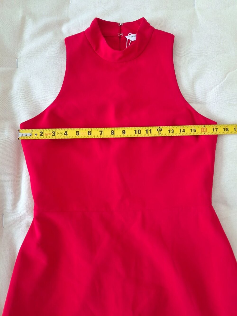 (New) Amanda Uprichard – Marshall Mini Dress (Red) Women's Medium - Picture 6 of 16
